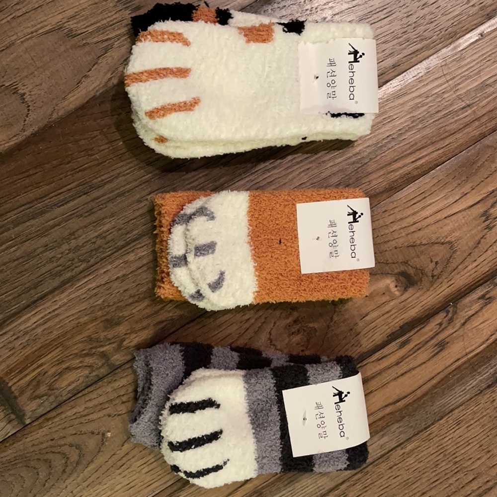 Kitty Cat 3 pair Socks NWT Adult Teen size